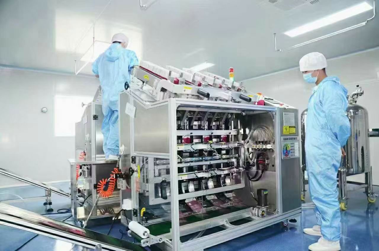 Filling line in operation